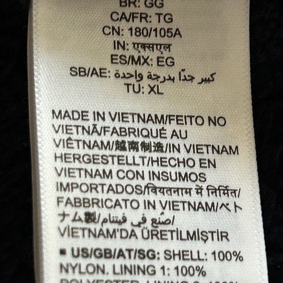 Amazon essential water resistant navy Sherpa lined puffer jacket, size XL - Picture 9 of 10